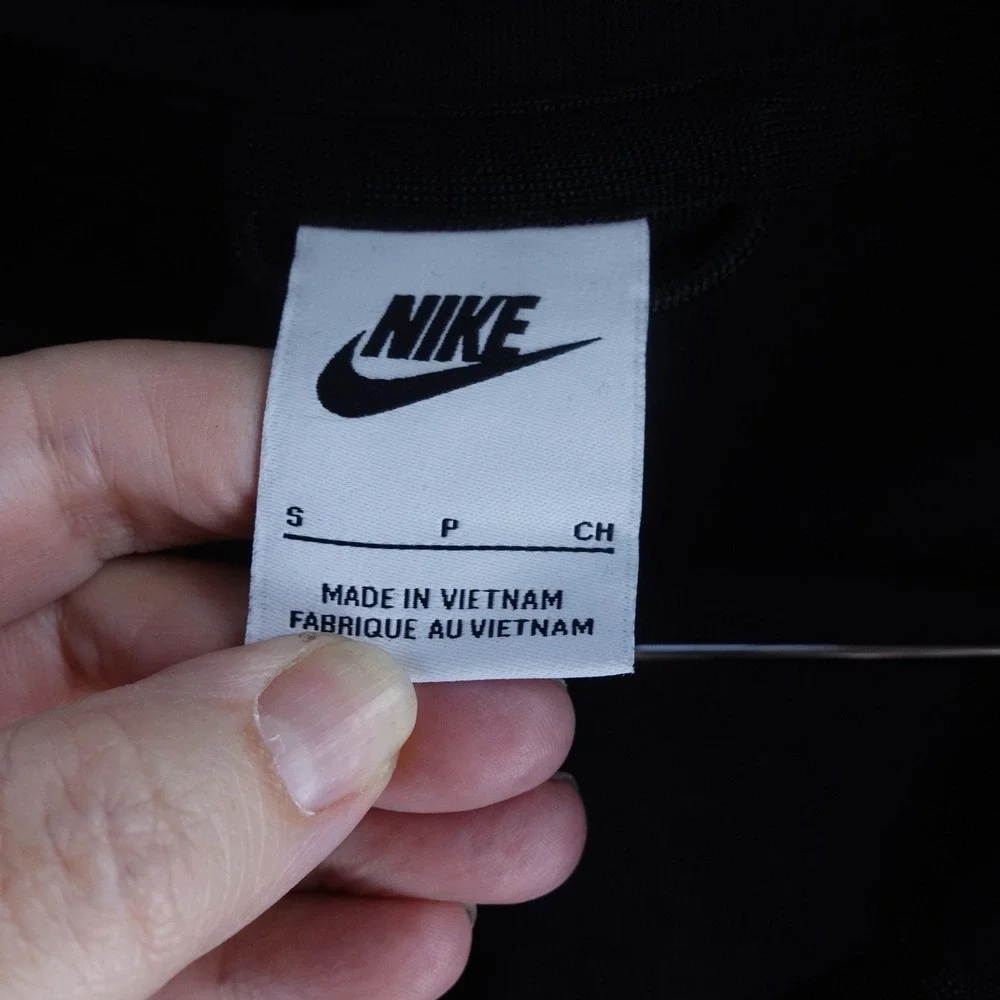 Nike Tech Mens Small Fleece Windrunner Full Zip Hoodie Black 928483-010